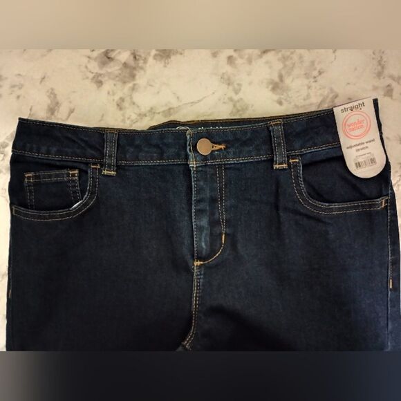 NWT Wonder Nation Dark Denim Straight Leg Adjustable Waist Size 16 - Picture 5 of 11